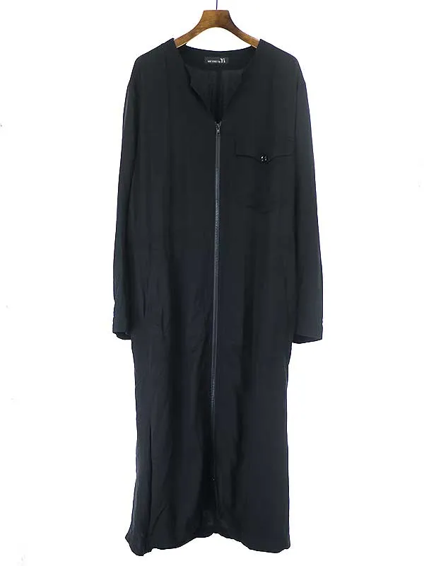 Y's ミチコ バイ ワイズ 19AW LOOK27 ジップアップノーカラーワンピース