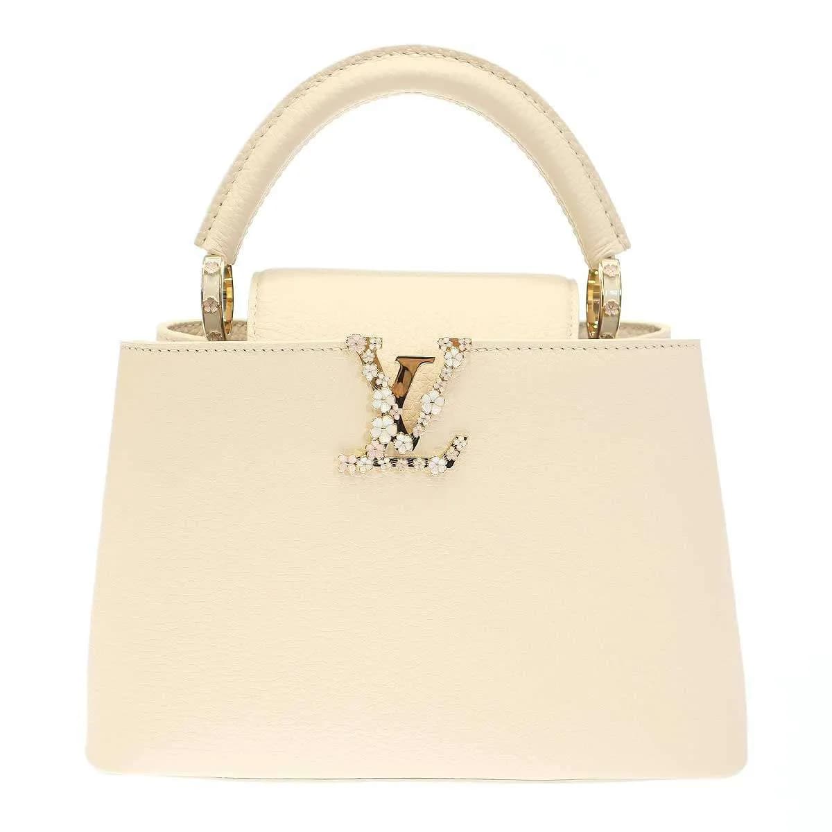 LOUIS VUITTON ルイヴィトン Capucine BB Poudre Bag フラワー カプシーヌ トリヨンレザーバッグ