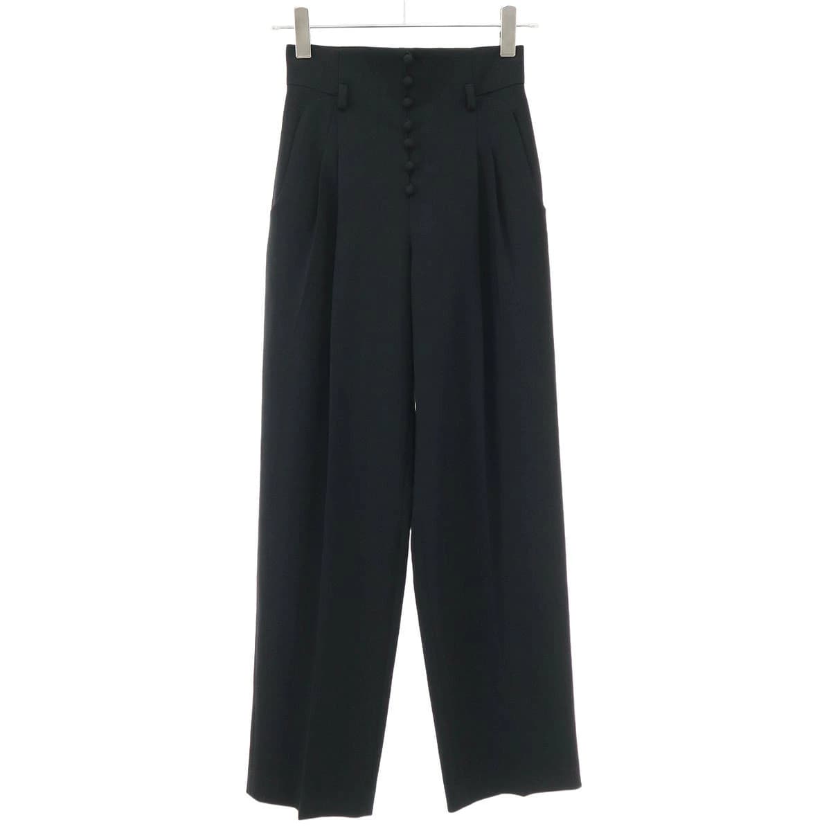 Mame Kurogouchi マメ クロゴウチ 25AW Acetate Polyester High Waisted Trousers ハイウエストトラウザーパンツ MM25FW-PT117