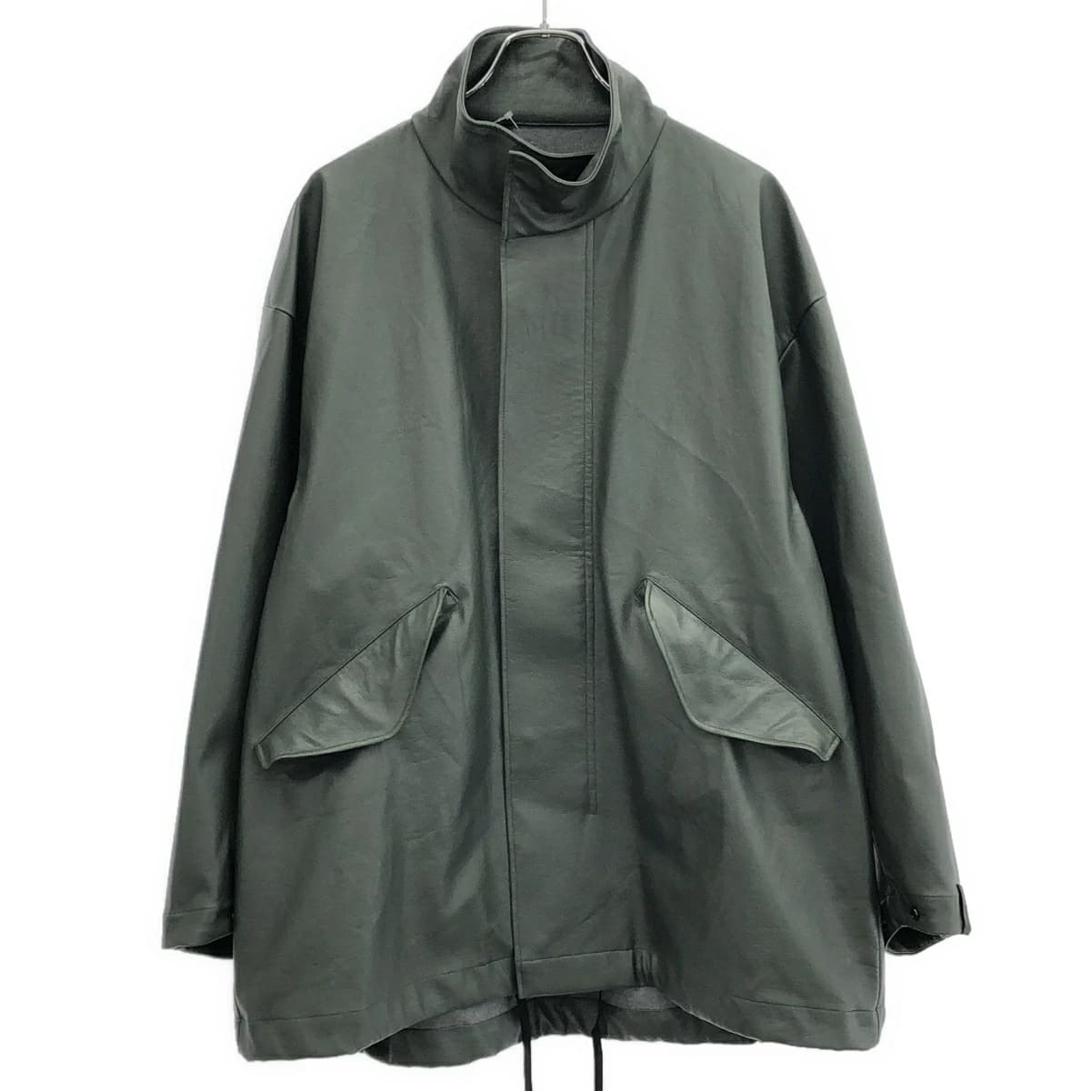 N.HOOLYWOOD エヌハリウッド コンパイル 24AW STAND COLLAR COAT シンセティックレザーショートモッズコート