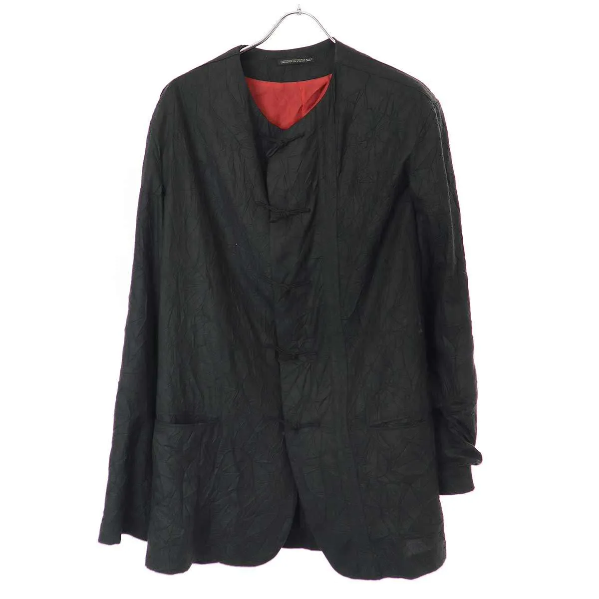 Yohji Yamamoto ヨウジヤマモト プールオム 16SS シワ加工チャイナジャケット