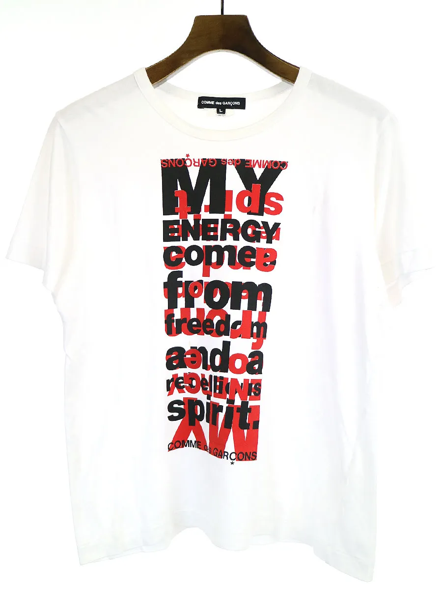 COMME des GARCONS コムデギャルソン メッセージプリントTシャツ