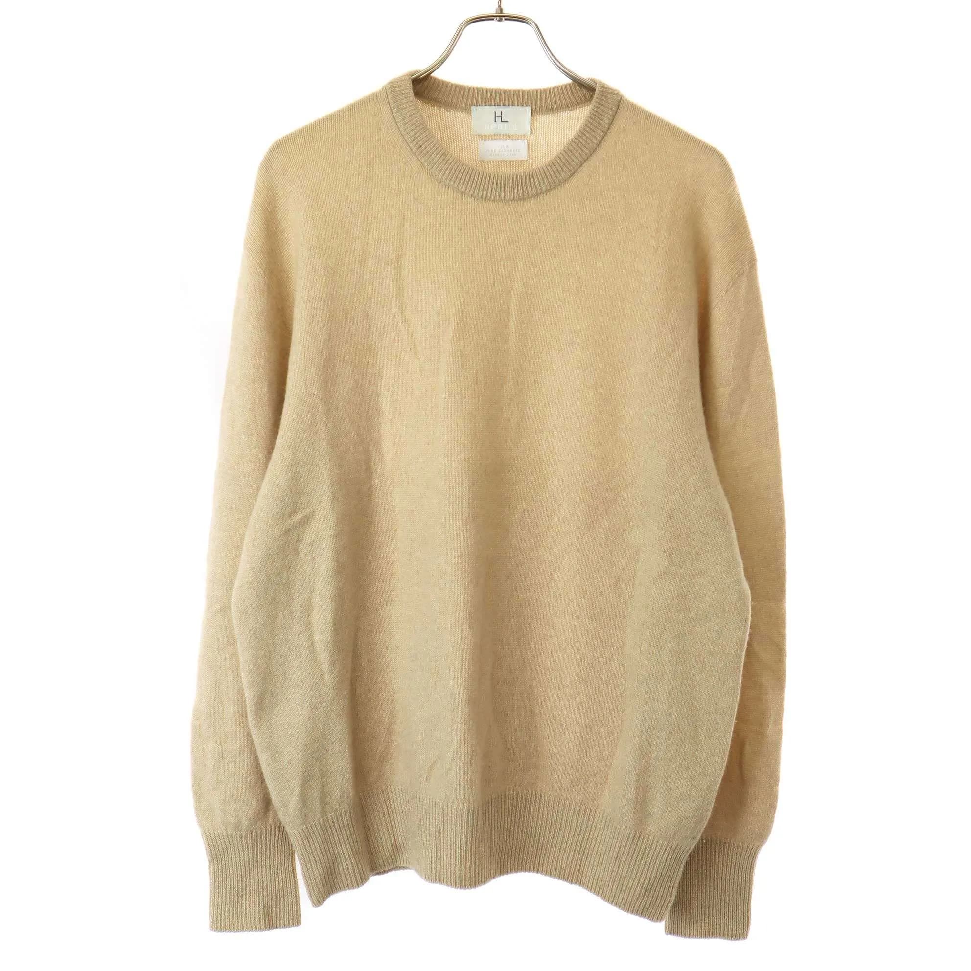HERILL ヘリル Golden Cash Hole Garment Crew カシミヤニットセーター