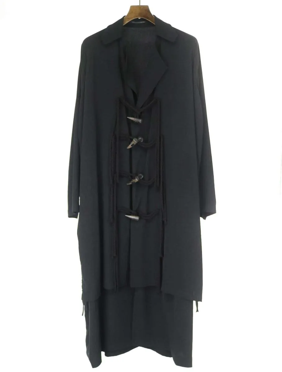Yohji Yamamoto ビー ヨウジヤマモト 20SS ギャザーデザイントグルコート