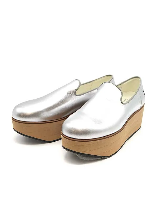 KIDS LOVE GAITE キッズラブゲイト レザープラットフォームスリッポン