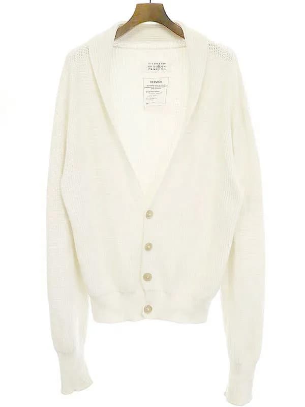 Maison Margiela メゾンマルタンマルジェラ14 06SS REPLICA IRELAND ショールカラーコットンニットカーディガン
