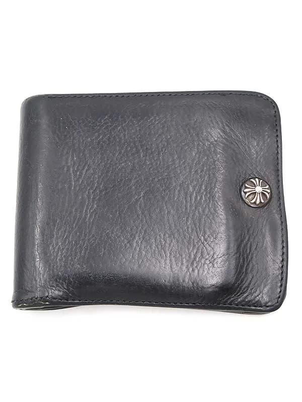 CHROME HEARTS クロムハーツ 1スナップ クロスボタンレザーウォレット
