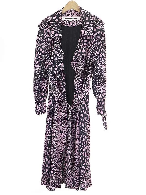 ALEXANDER McQUEEN マックキュー アレキサンダーマックイーン レオパード柄レーヨンコート