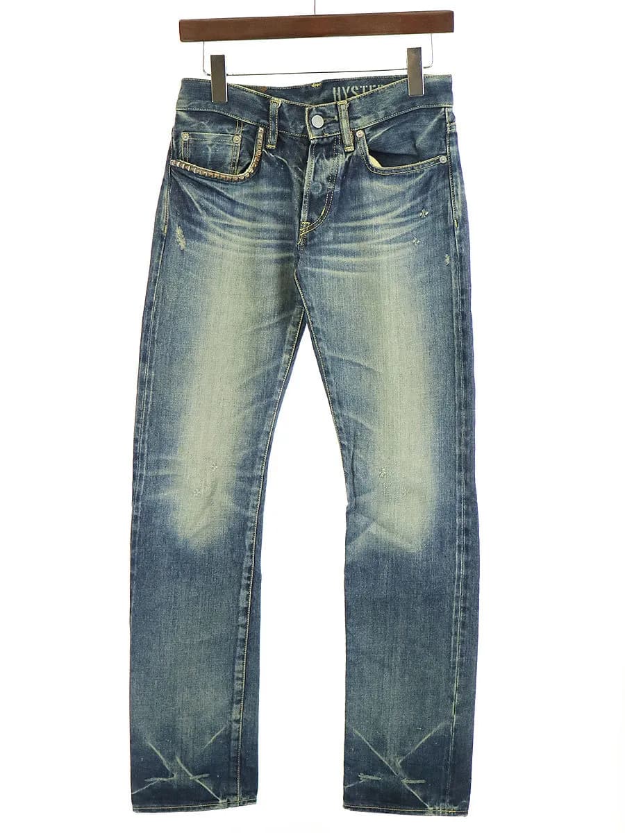 HYSTERIC GLAMOUR ヒステリックグラマー NOBU加工スタッズデニムパンツ