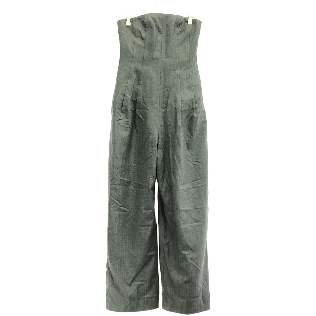 AURALEE オーラリー 24AW WOOL FULLING FLANNEL STRIPE JUMPSUIT フランネルストライプジャンプスーツ