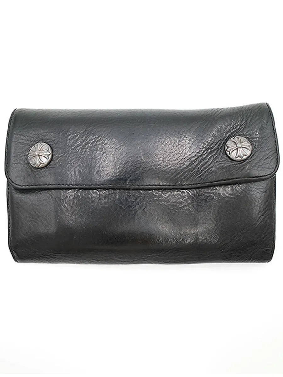 CHROME HEARTS クロムハーツ WAVE クロスボールボタンレザーウォレット