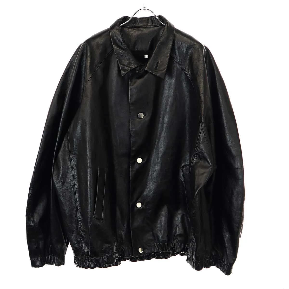 ISSUETHINGS イシューシングス 24SS JOHN別注 EX COWHIDE JACKET カウハイドレザージャケット 24a/43-i/p-00-bk-00-john F ブラック