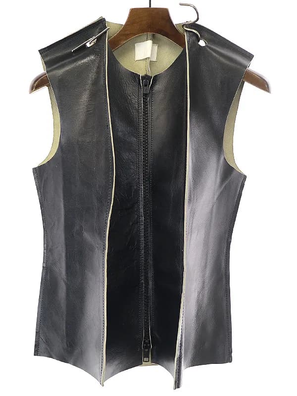 Maison Margiela メゾン マルタン マルジェラ 1998SS 初期 Flat Garment ジップアップレザーベスト
