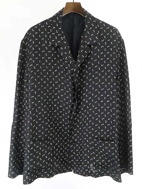Yohji Yamamoto ヨウジヤマモト プールオム 1993SS 総柄シルク2Bジャケット