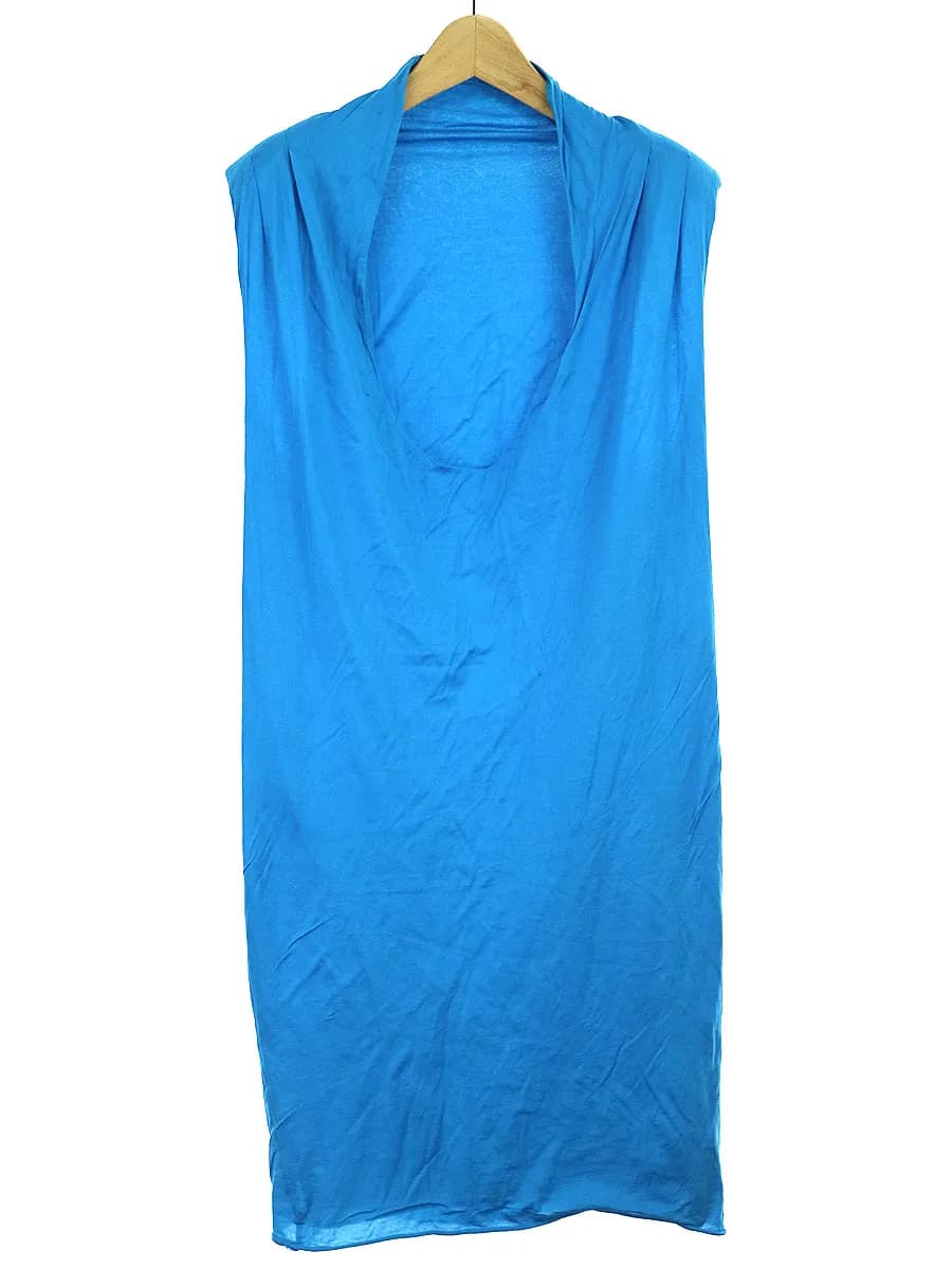 HELMUT LANG ヘルムート ラング 肩パッド入りディープネックコットンジャージーワンピース