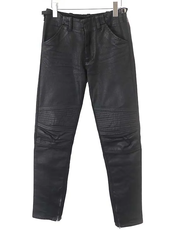 HELMUT LANG ヘルムート ラング 初期 COATED BLACK BIKER DENIM コーティングバイカーデニムパンツ