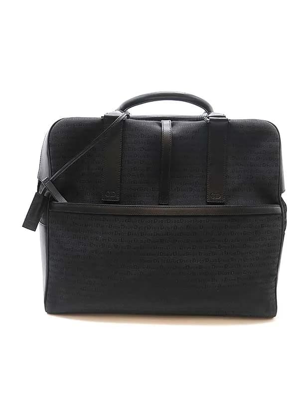 Dior HOMME ディオールオム レザーコンビ ロゴ ブリーフケース ビジネスバッグ