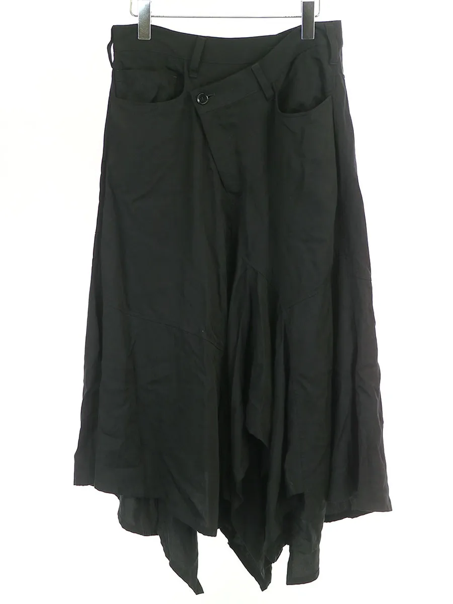 Yohji Yamamoto グラウンド ワイ 20SS テンセルバーバリーフレアスカート