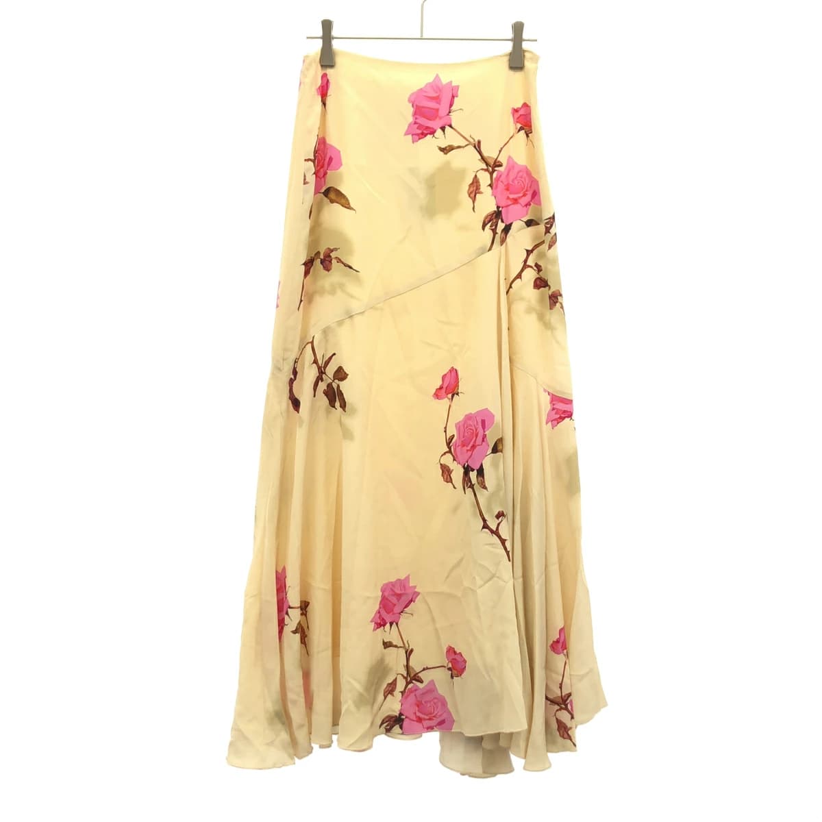 DRIES VAN NOTEN ドリスヴァンノッテン ローズプリントシルクスカート 3010500261