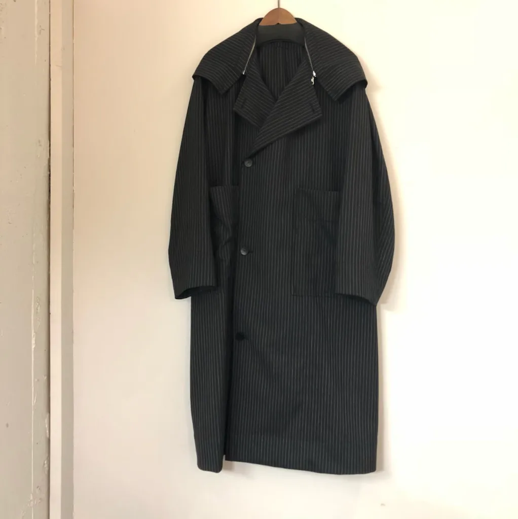 Edwina Horl Edwina Horl 18SS PINSTRIPE FOODED COAT