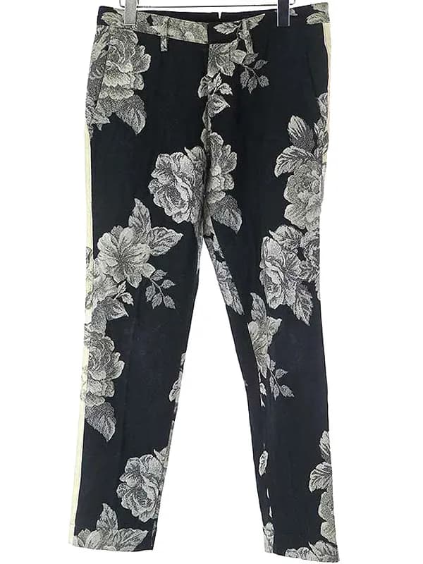 Y's ワイズ 14AW フラワーゴブランテーパードパンツ