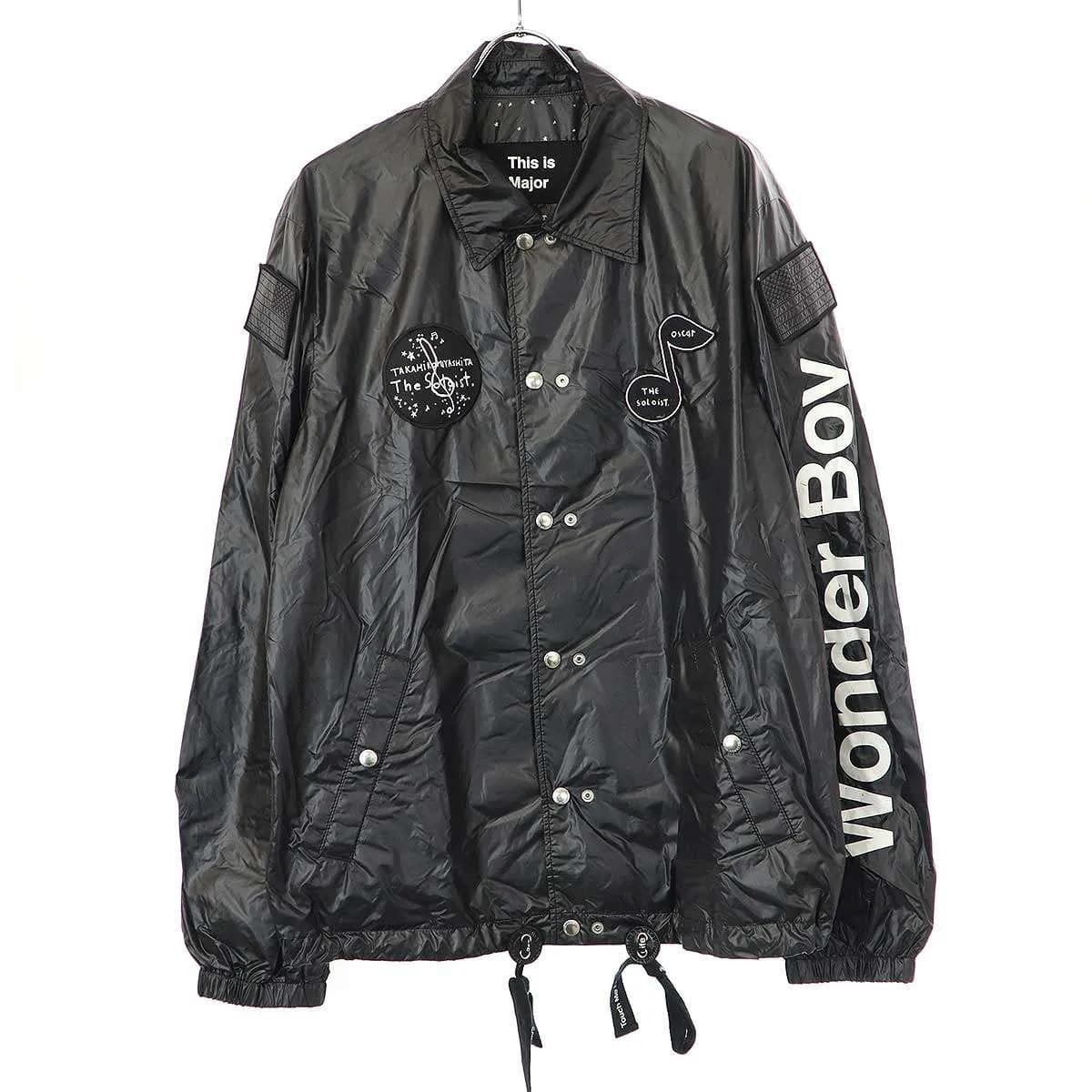TAKAHIROMIYASHITA The SoloIst. タカヒロミヤシタザソロイスト 19SS wrapped collar coverall jacket. リバーシブルナイロンコーチジャケット