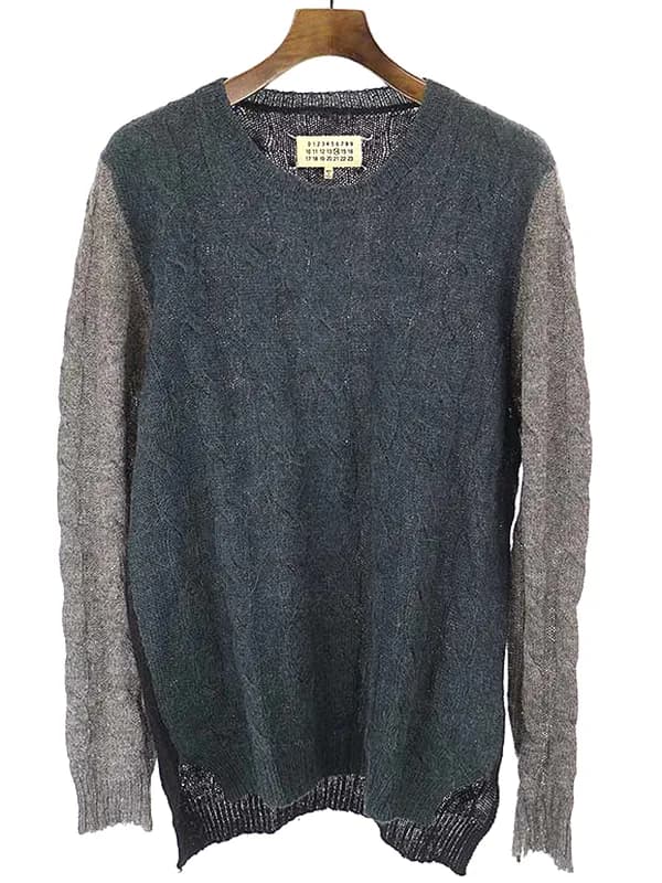 Maison Margiela メゾン マルタン マルジェラ14 15AW マルチカラーケーブルニットセーター