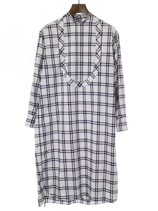 HYKE ハイク 20AW CHECKED BIB FRONT SHIRT DRESS シャツドレスワンピース