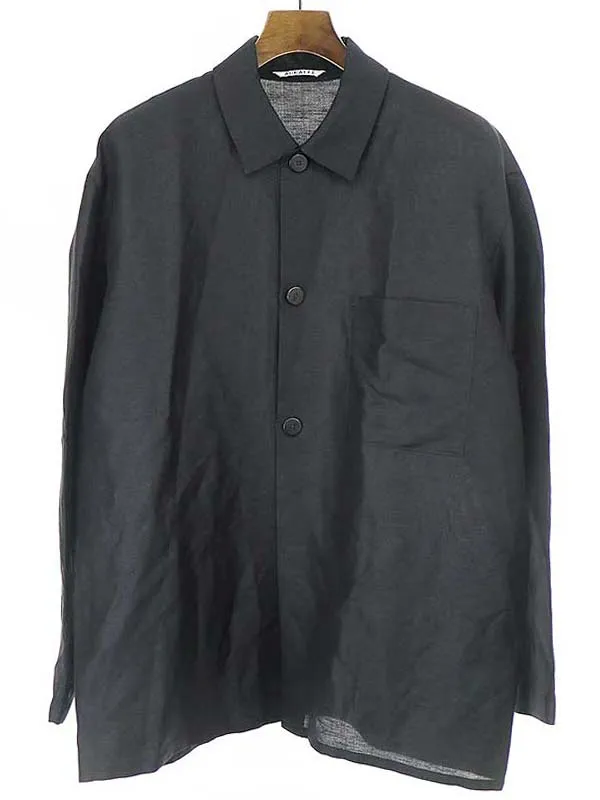 AURALEE オーラリー 21SS SILK LINEN DOBBY SHIRTS JACKET ドビークロスシャツジャケット