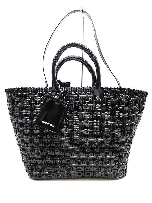 BALENCIAGA バレンシアガ BISTRO S ビストロ エナメル 2WAYトートバッグ 671346