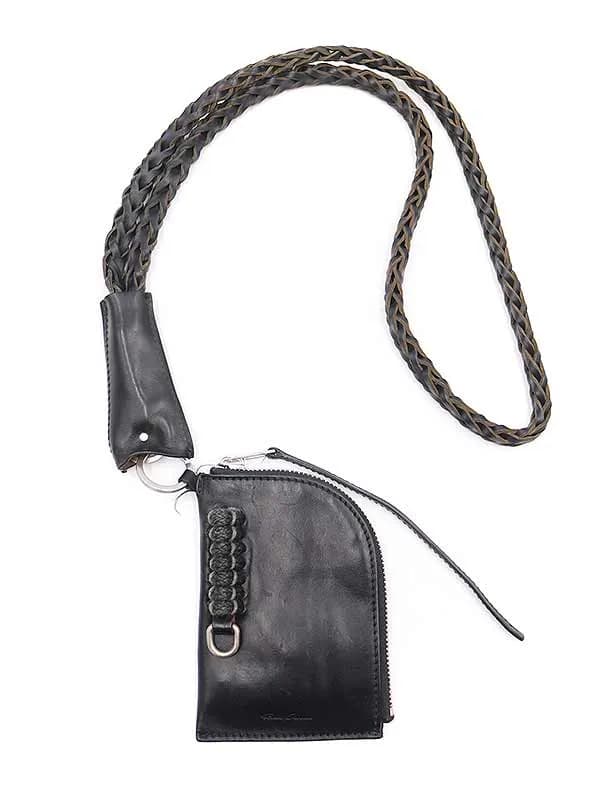 Rick Owens リックオウエンス ネックストラップ付レザーポーチ