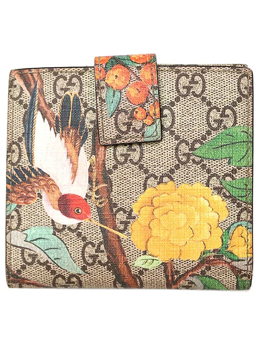 GUCCI グッチ ボタニカルプリントGGキャンバスウォレット