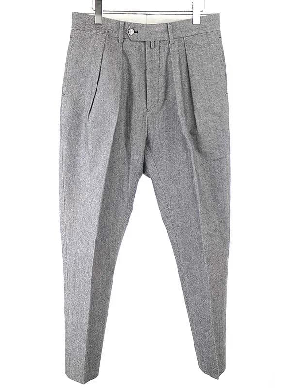 NEAT ニート 20AW AWC WOOL COTTON 2タックオックスフォードスラックスパンツ