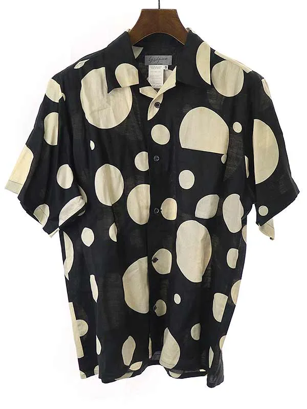 Yohji Yamamoto ヨウジヤマモト プールオム 2006SS マルチドットプリントリネンシャツ