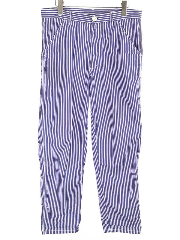 COMME des GARCONS コムデギャルソンシャツ ストライプ柄コットンワイドパンツ