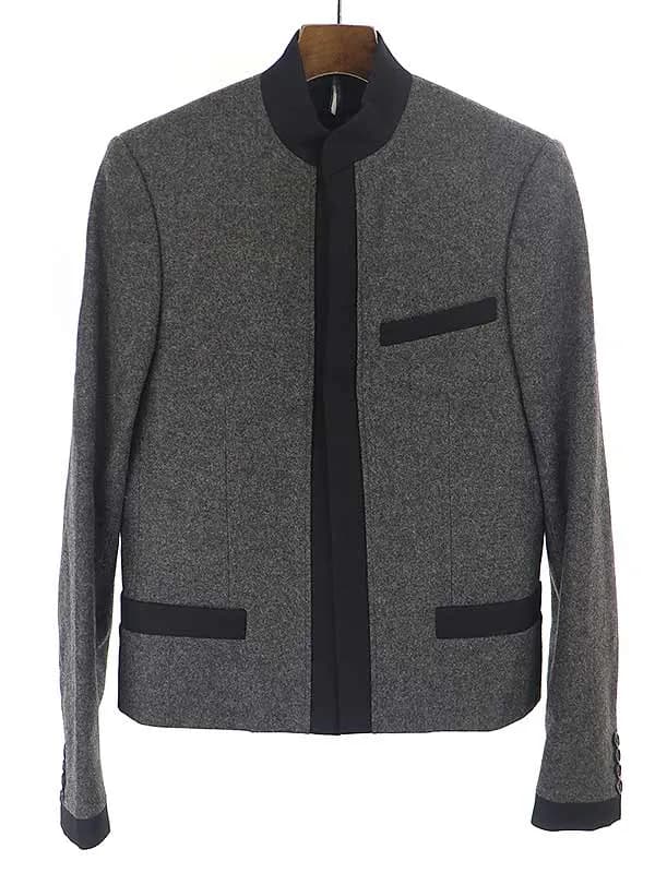 Dior HOMME ディオールオム 06AW カシミヤ混スタンドカラートリムジャケット