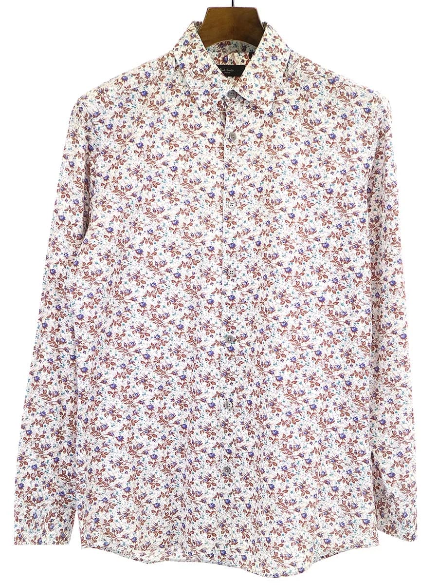 Paul Smith ポールスミス ロンドン 13AW フローラルプリントポプリンシャツ