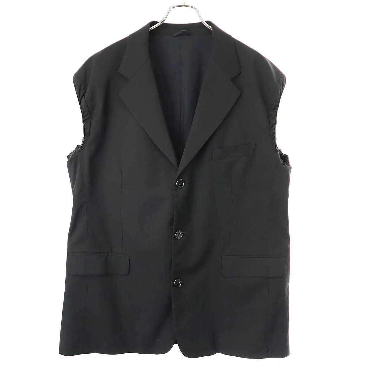 RAF SIMONS ラフシモンズ 23SS Blazer with elastic in sleeves ノースリーブジャケット 231-516