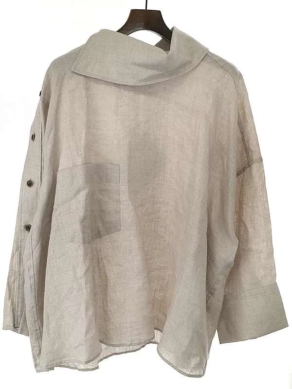 Edwina Horl エドウィナホール 21SS HBB BASTARD SHIRT アシンメトリーリネンシャツ