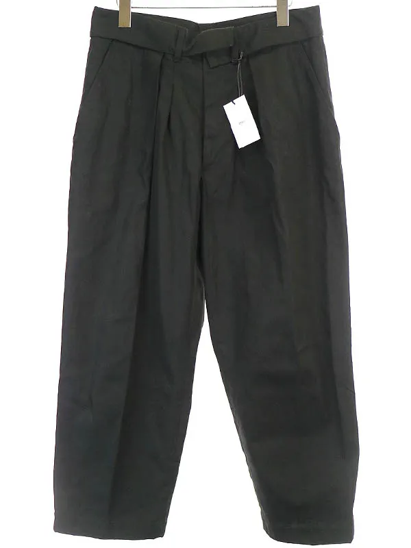 stein シュタイン 20SS DOUBLE WAIST WIDE TROUSERS コットンギャバンジンテーパードパンツ