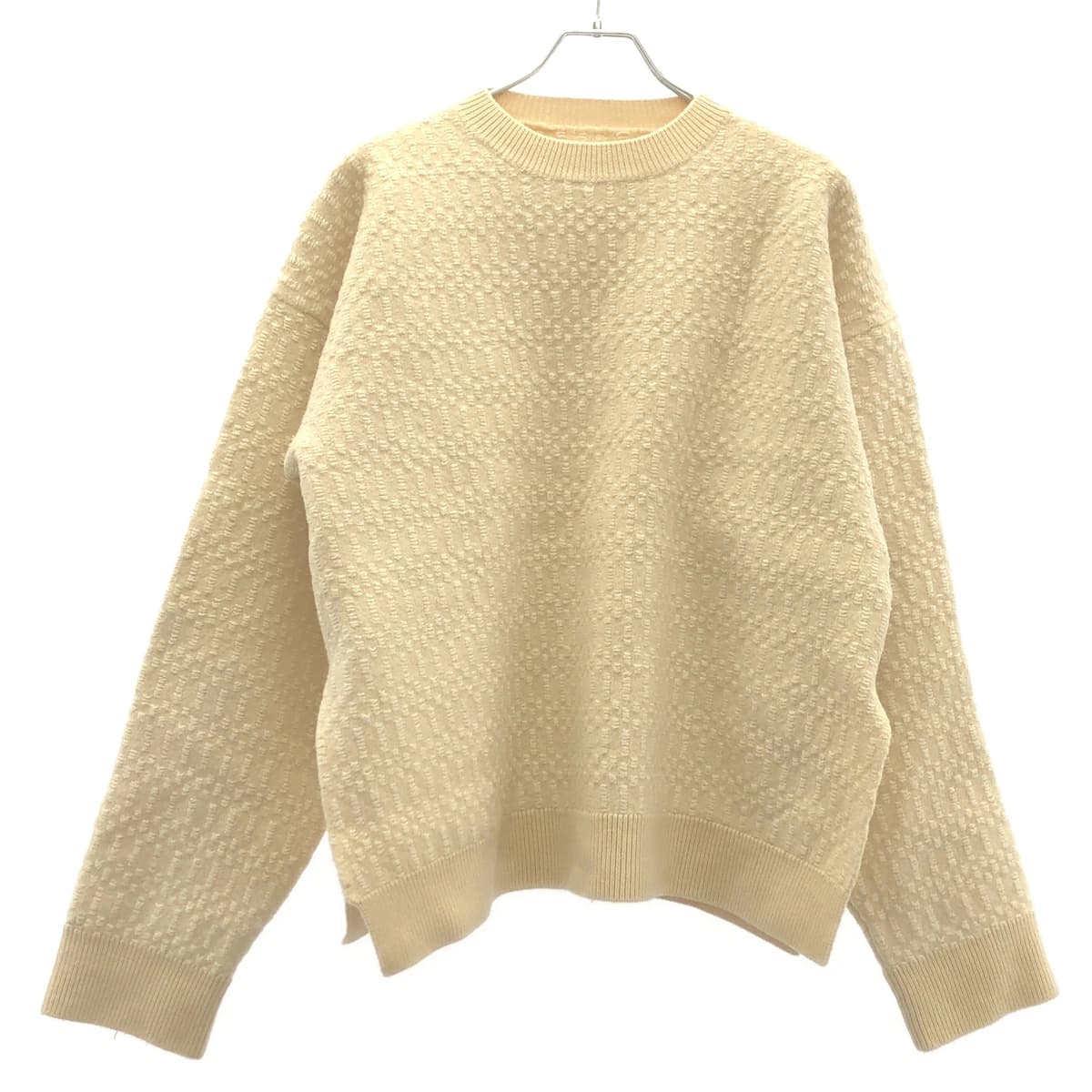 JIL SANDER ジルサンダー サイドスリットジャガードニットセーター