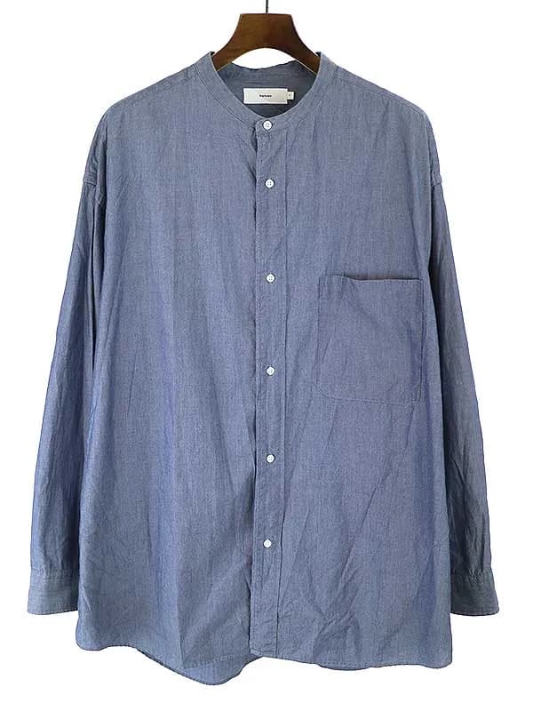 Graphpaper グラフペーパー Dungaree Band Collar Oversized Shirt バンドカラー長袖シャツ