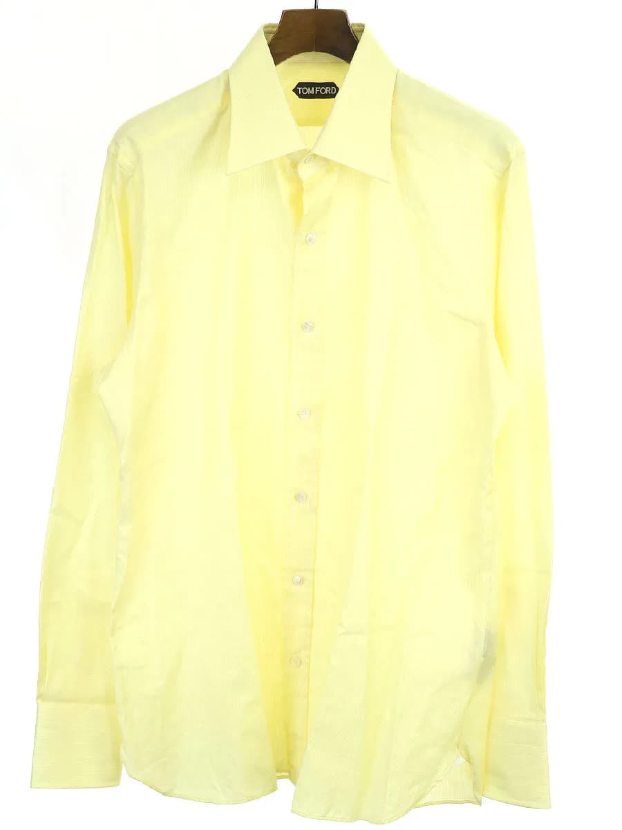 TOM FORD トムフォード SLIM FIT SHIRT スリムフィットコットン長袖シャツ