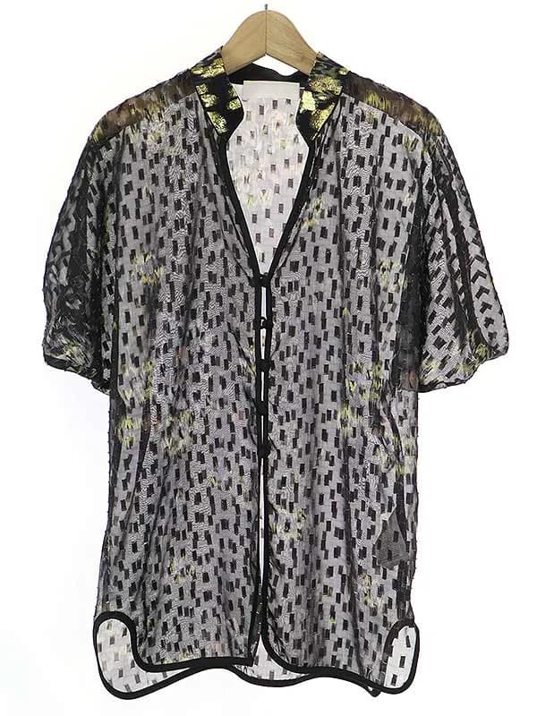 Mame Kurogouchi マメ クロゴウチ 19SS Flower Print Shirt フラワープリントシアーシャツ