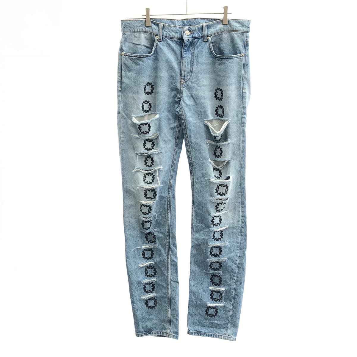 ALYX アリクス 23SS Thorn Slash Ripped Jeans スラッシュスキニーデニムパンツ