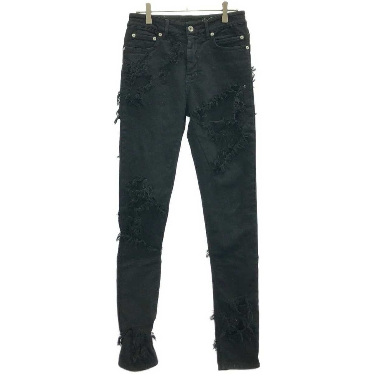 Rick Owens ダークシャドウバイリックオウエンス 22SS Detroit Cut Jeans デストロイダメージデニムパンツ DS01B7316-SBSLH