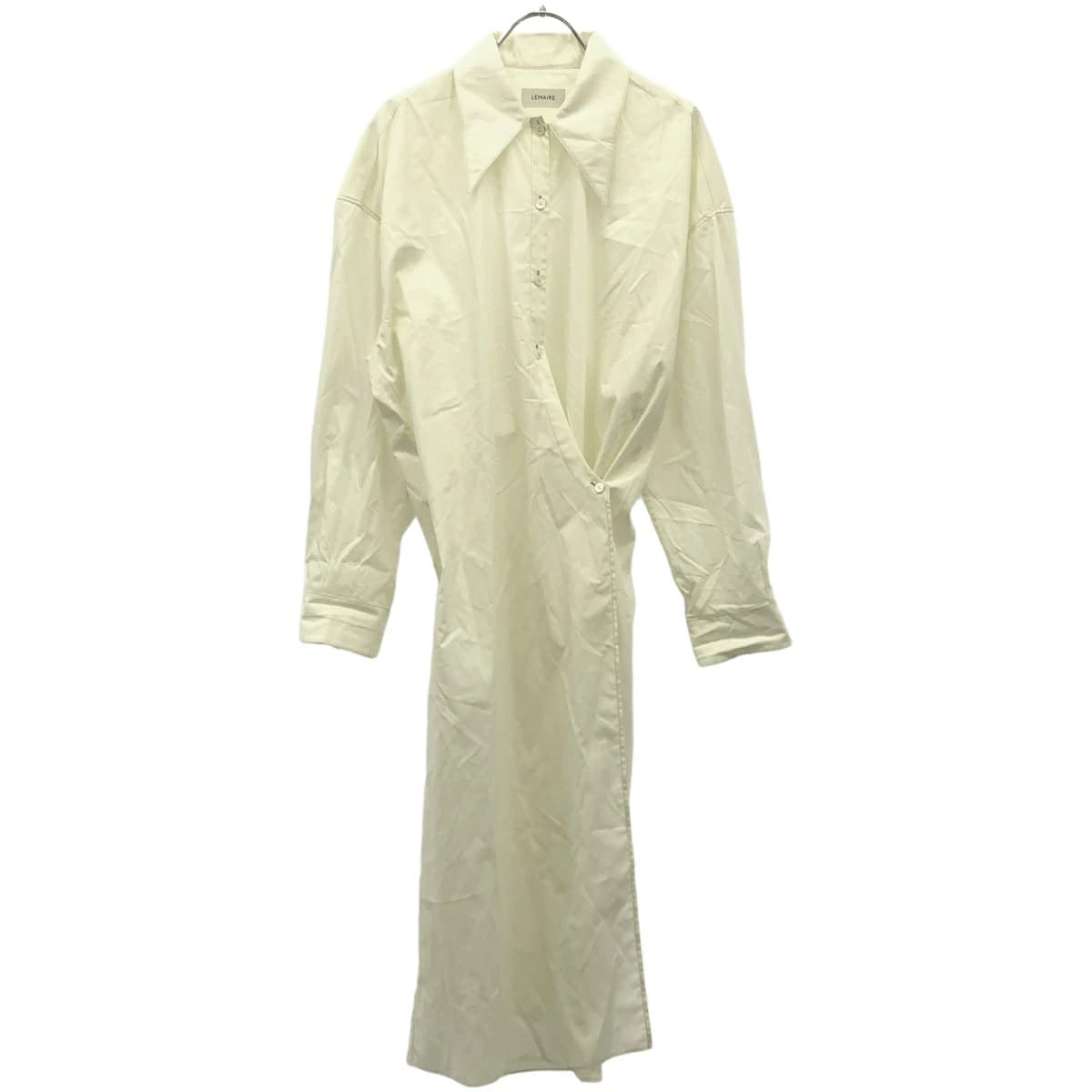 LEMAIRE ルメール 22SS TWISTED DRESS コットンポプリン ツイステッドドレスワンピース DR254 LF588