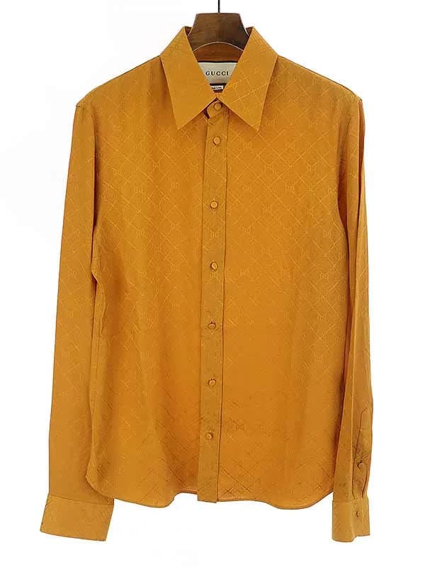 GUCCI グッチ 20SS GGチェックシルククレープシャツ