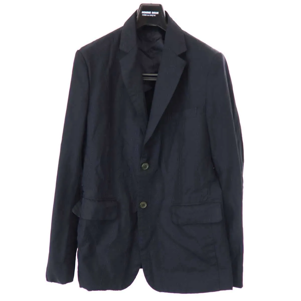 COMME des GARCONS コムデギャルソンオムドゥ 18SS コントラストステッチ ポリエステル縮絨セットアップ スーツ