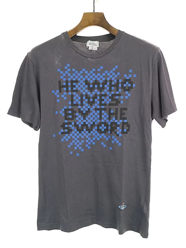 Vivienne Westwood ヴィヴィアンウエストウッド マン 15SS オーブ刺繍メッセージプリントTシャツ